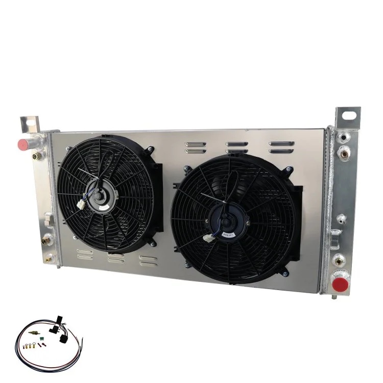 4 Row Radiator Shroud Fan For 1999-2013 Chevy Silverado 1500 2500 Suburban Tahoe