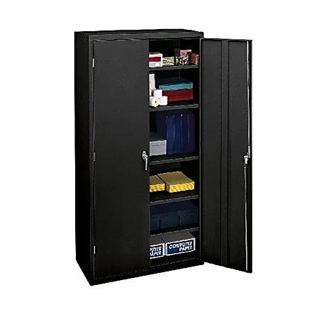 HON® Brigade® Storage Cabinet, 5 Adjustable Shelves, H73.7*W20.7*D5.4 INCH Black
