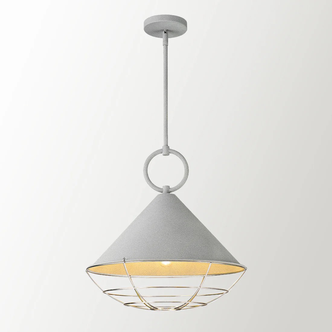Emliviar 3-Light Industrial Pendant Lighting, Modern Chandelier Light for Kitchen Island with Adjustable Rods, Metal Dome Shade, YSE278-3 Grey