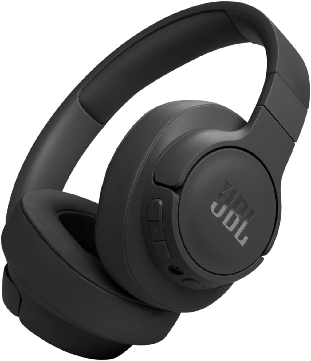 JBL TUNE 510 - Adaptive Noise Cancelling with Smart Ambient Wireless Over-Ear Headphones, Bluetooth 5.3, Up to 70H battery life with speed charge, Lightweight, comfortable & foldable design (Black)
