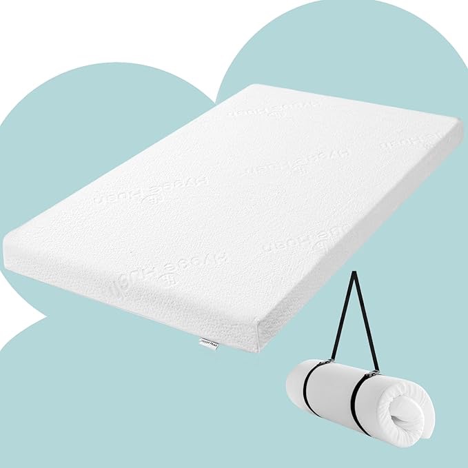 Hygge Hush 38" x 26" Pack and Play Mattress Topper, Breathable Soft Portable Crib Playard Mattress Pad, Memory Foam Baby Playpen Mattresses with Removable & Washable Zippered Cover?2 inch?