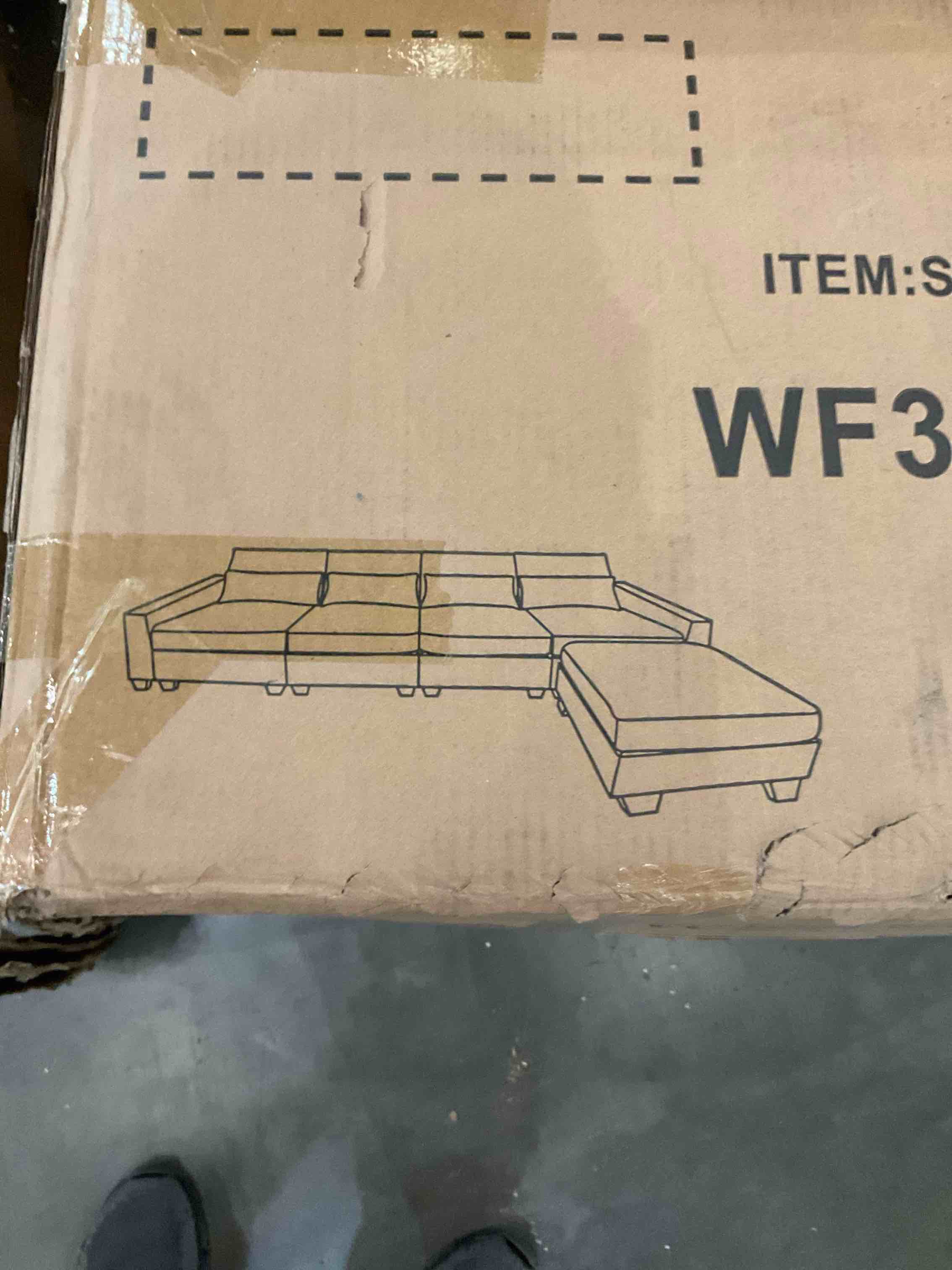 WF303571AAE - Sectional Sofa , Color Grey 