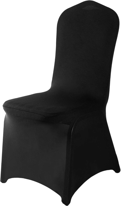 Ascoza  Spandex Chair Covers for High Back Chairs in Stretch Washable Fabric for Wedding, Party,Holidays,Celebration and Other Special Events Black ( Full Box)