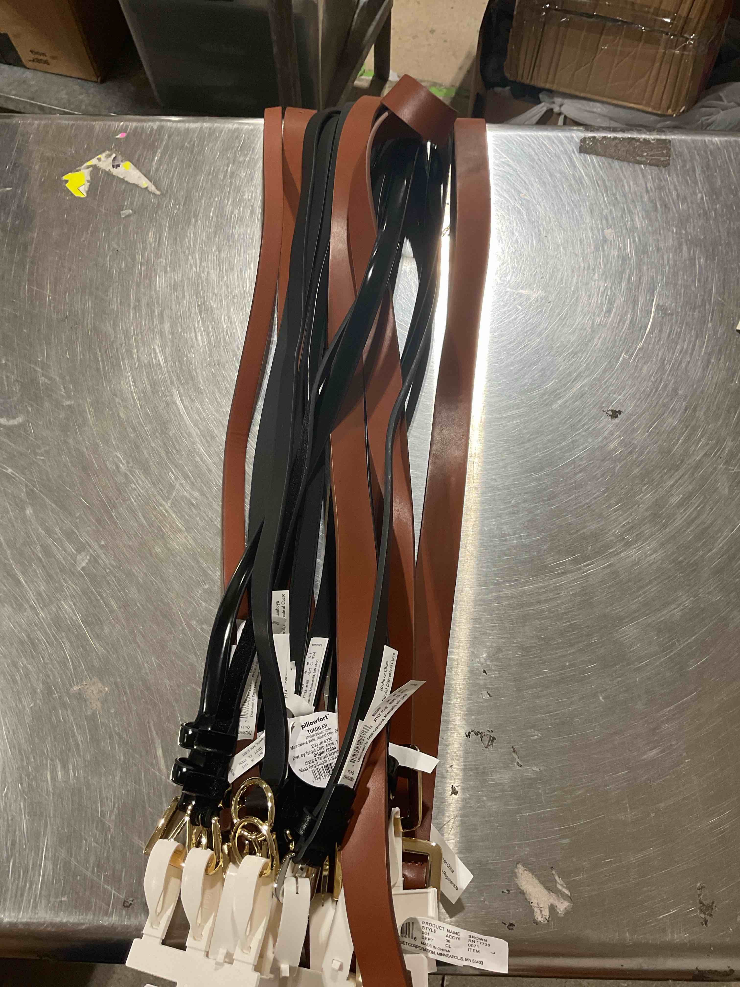 assorted belts all  different size