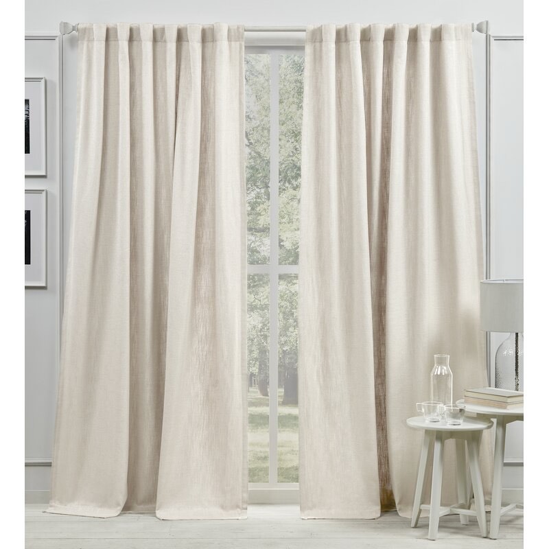 Archeo woven textured blackout curtain panel 52 x 95