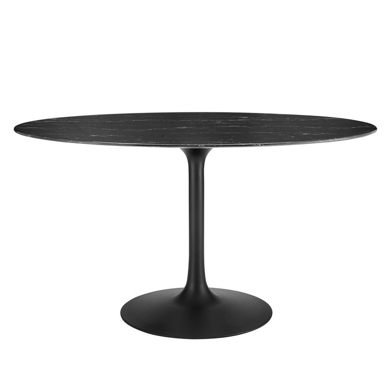 midway lips oval artificial marble table