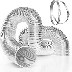 VIVOSUN 4 Inch 8 Feet Flex Air Aluminum Ducting for HVAC Ventilation with Two 4 Inch Stainless Steel Clamps, Multi-Layer Dryer Hose Vent Kit, Duct Fan Systems