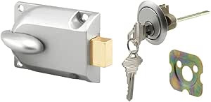 Prime-Line GD 52119 Diecast Painted Aluminum, Center Mount Deadbolt Lock with Keyed Cylinder (Single Pack)
