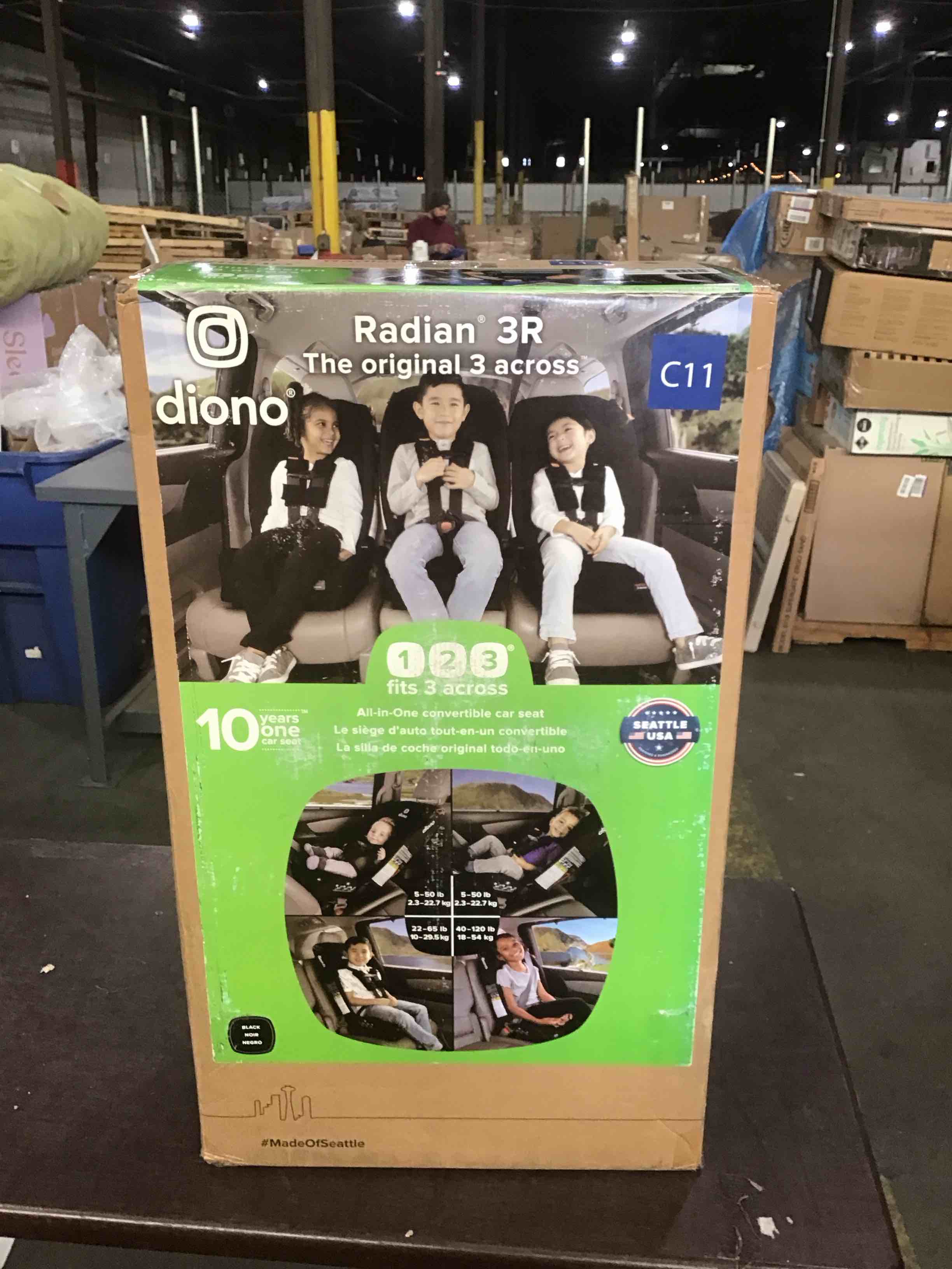 Diono Radian 3R All-in-One Convertible Car Seat - Black Jet