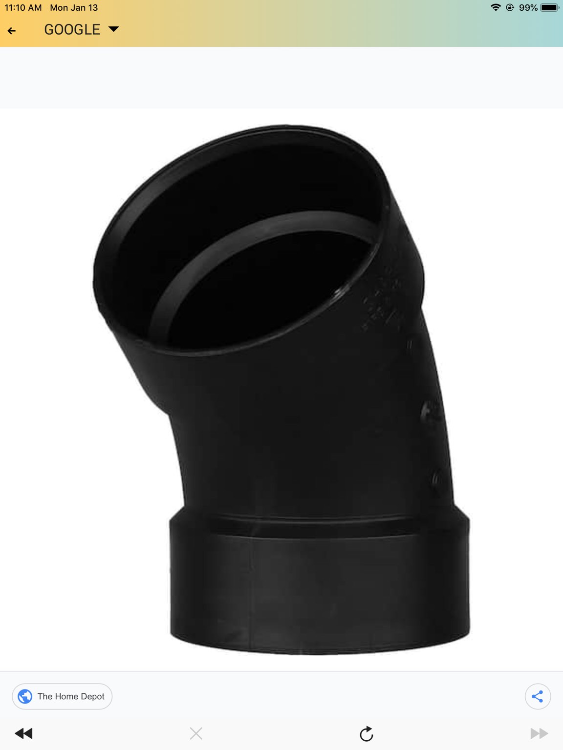 abs coupling devil 45 degreeelbow 4inch