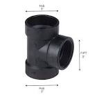 Coupling, ABS, DVW TEST TEEB2 HXHXFIP BK. Box of 25