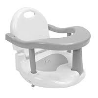 BROLEO Baby Bath Seat, Non Slip Baby Bathtub Seat with Suction Cups, Adjustable Wrap Around Baby Shower Chair Baby Folding Bath Chair for 6-18 Months Infant, Toddler, Girls Boys (Grey)