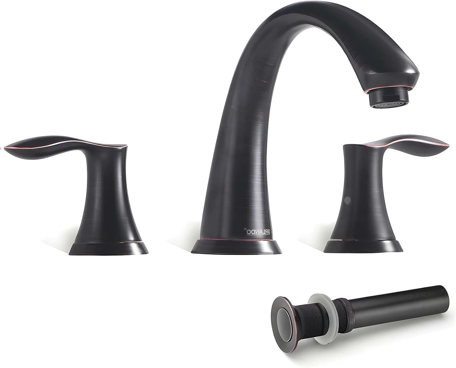 Orlando Model ORB8232 6”-10” Centerset, 3 Hole  Installation 4” Hight  and 5” Long Spout Black Matte 