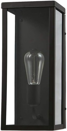 *Maybe missing Hardware *Lightning Deco & Beyond Vanity Lighting Classic Outdoor Wall Sconce 1Light Matte Black Metal Frame 