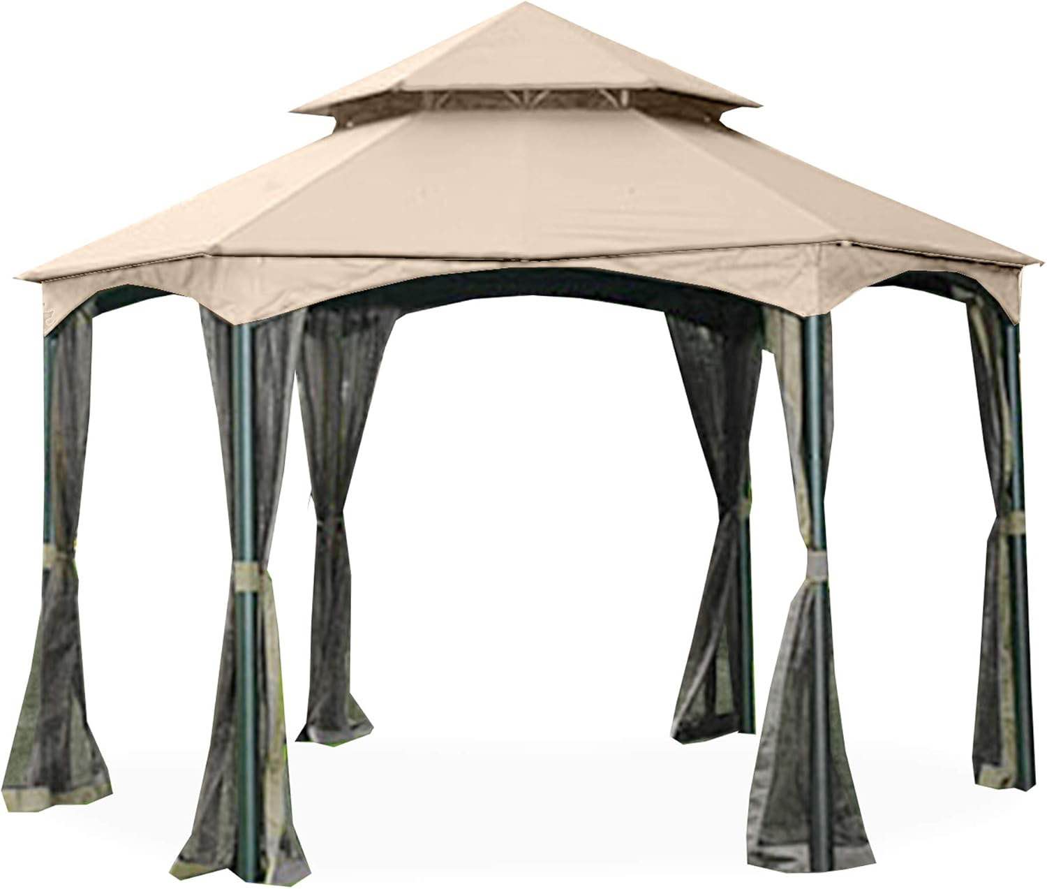 South-bay Hexagon Gazebo Replacement Canopy RipLock 350