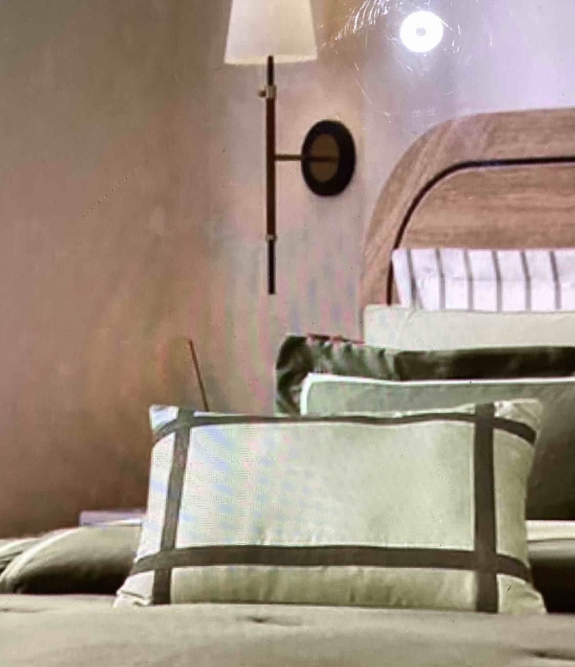Decorative olive green luxury pillow 