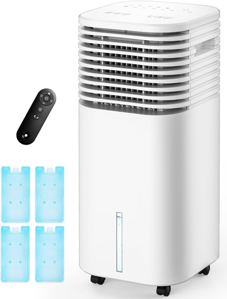 CENSTECH 4-IN-1 Portable Air Conditioners, Evaporative Air Cooler w/4 Modes & 3 Speeds, 15H Timer fo