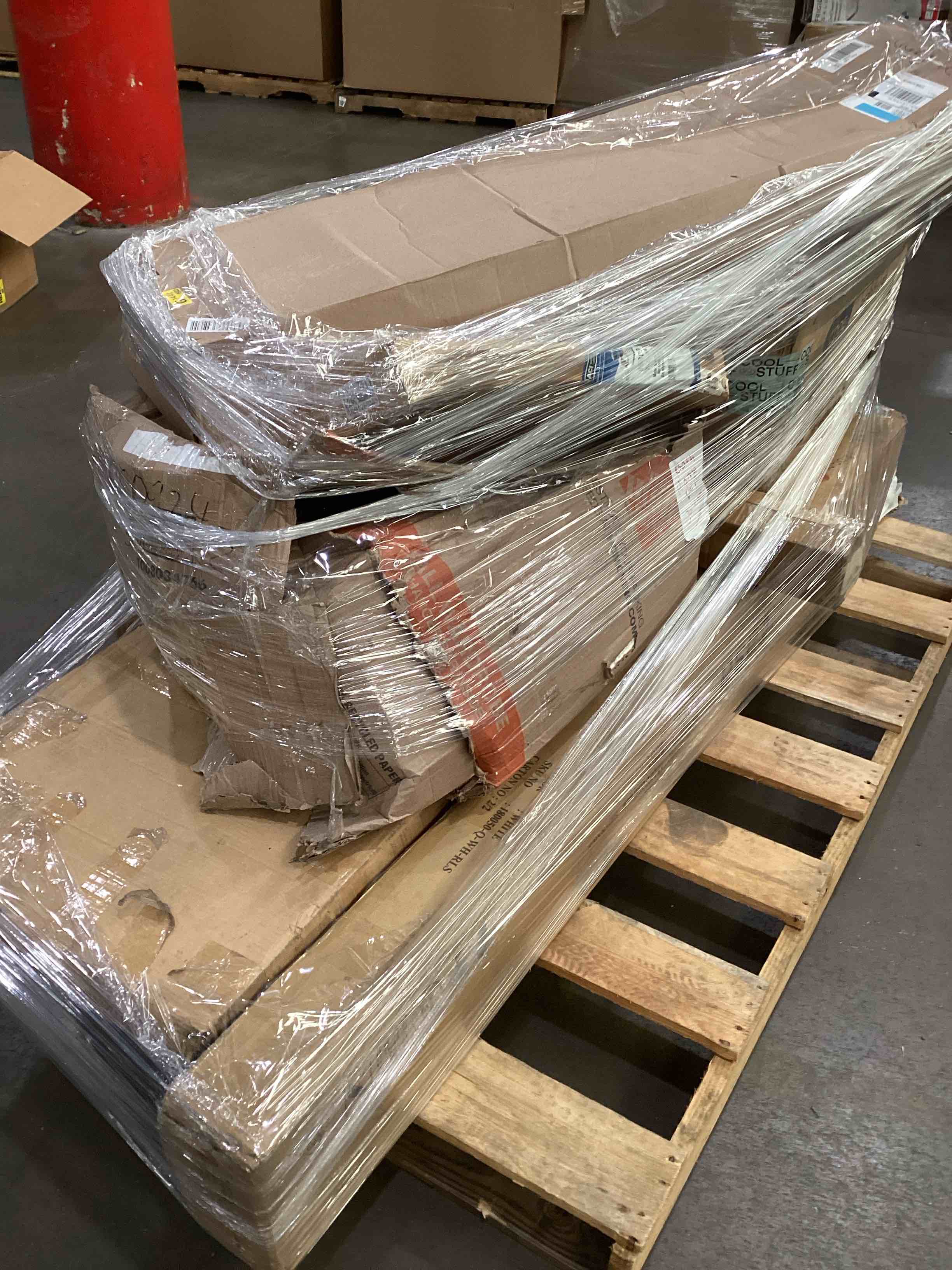 pallet lot of miscellaneous boxes