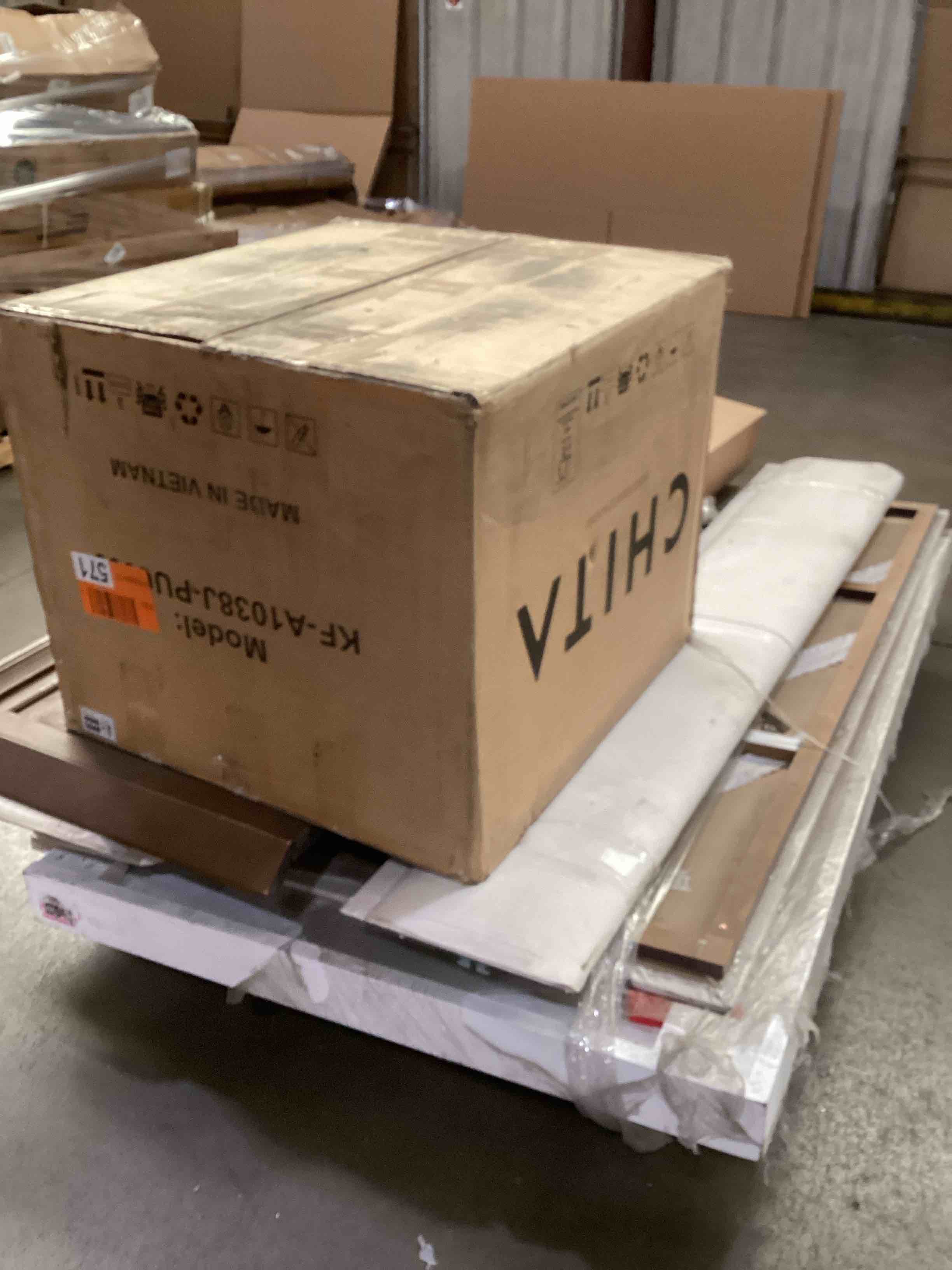 pallet lot of miscellaneous boxes