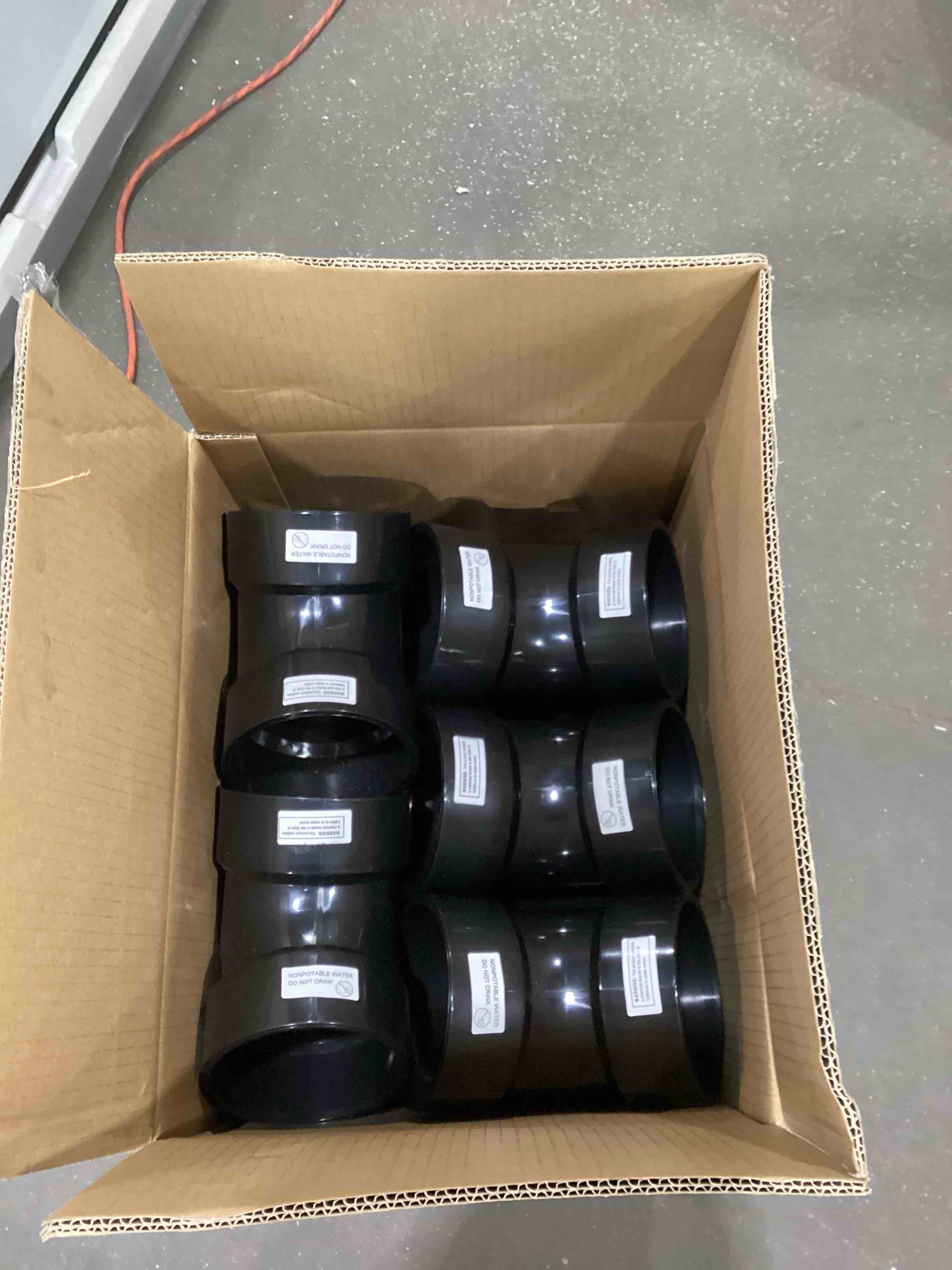 Box of 15 Coupling ABS DWV 45 Degree Elbow 4” HxH