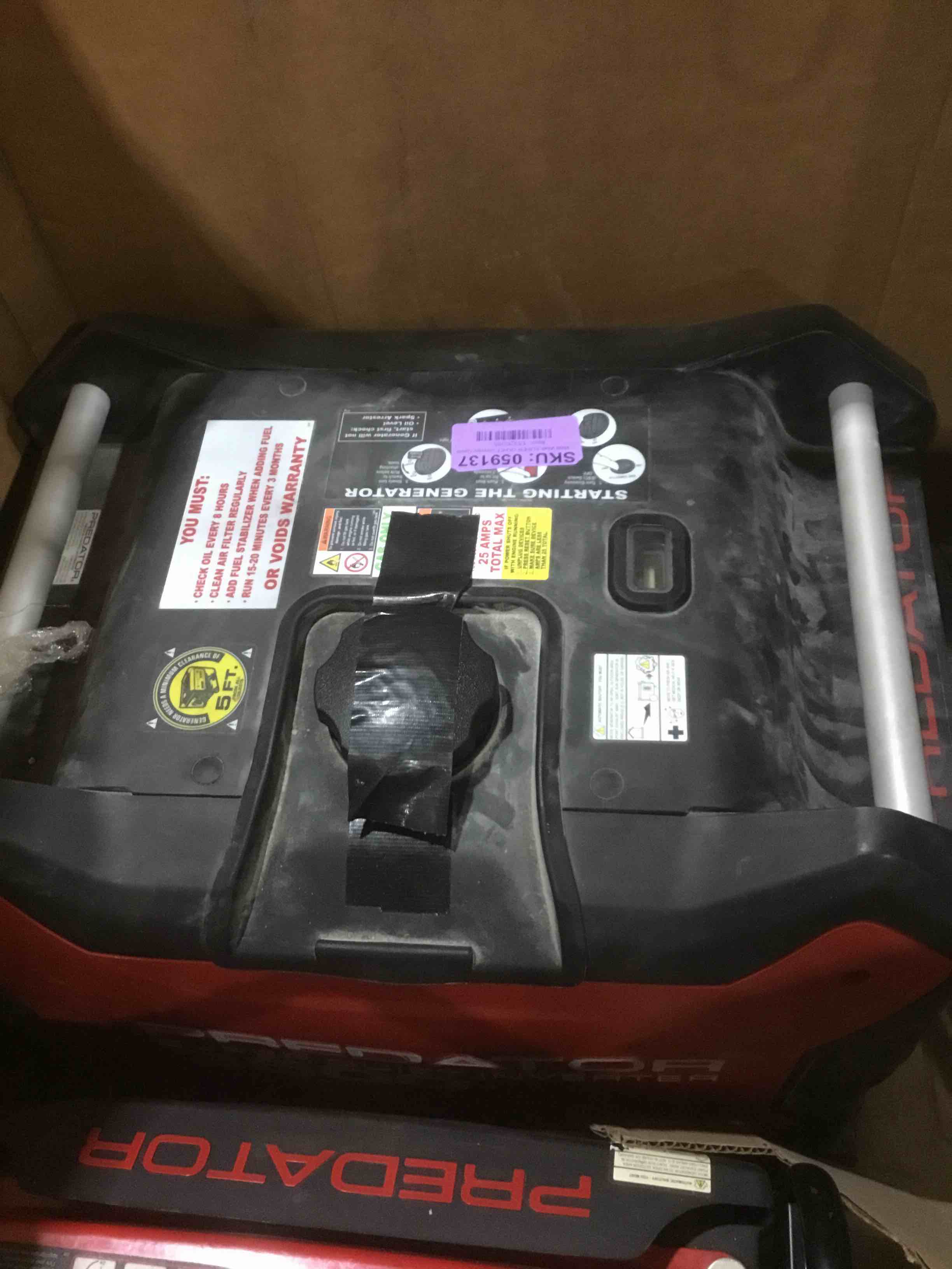 Predator 3500 generator (not tested)