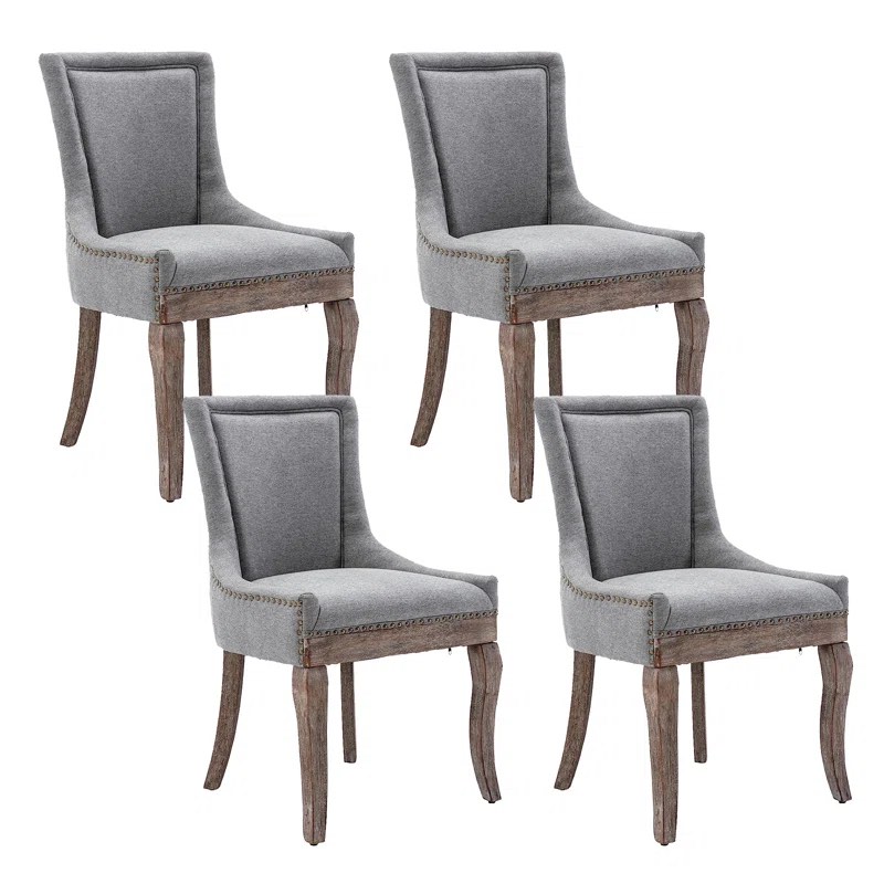 Siersha Linen Side Chair Dining Chair?set of 4?