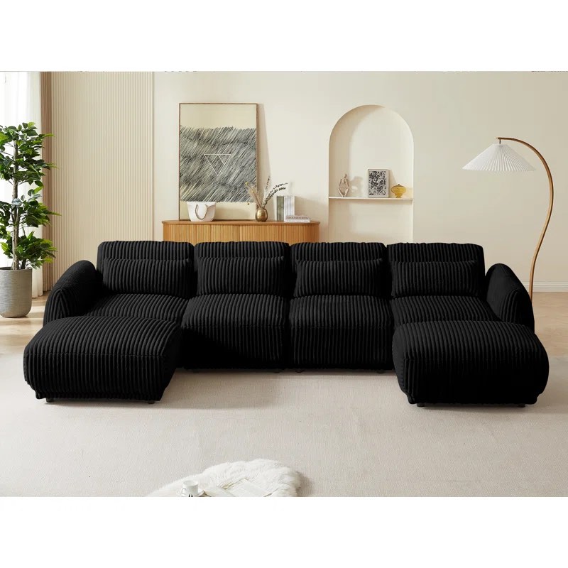 Clermeau 6 - Piece Upholstered Sectional