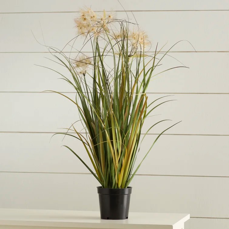 Faux Pine Grass in Pot