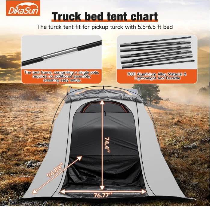 Umbrauto Truck Bed Tent: Truck Tent Easy Setup for Camping?pickup tent for 2 people