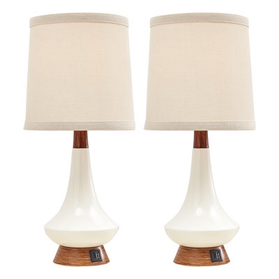 Jocqueline 18.5" Ceramic/Metal USB/Type-C Table Lamp