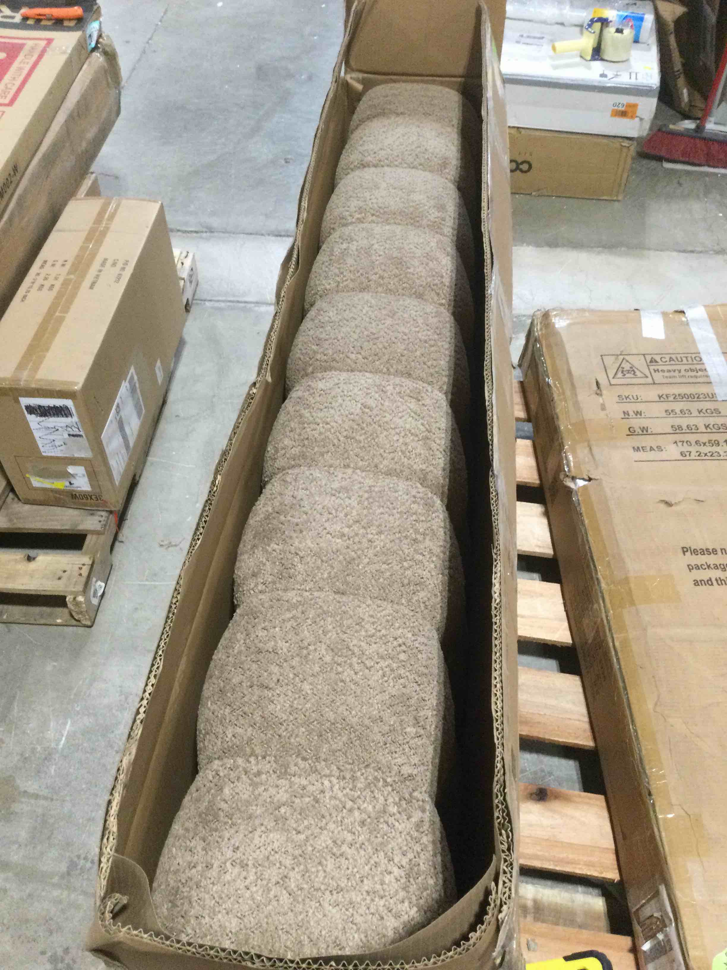 Betty 3Seater Sofa Backframe Camel Boucle