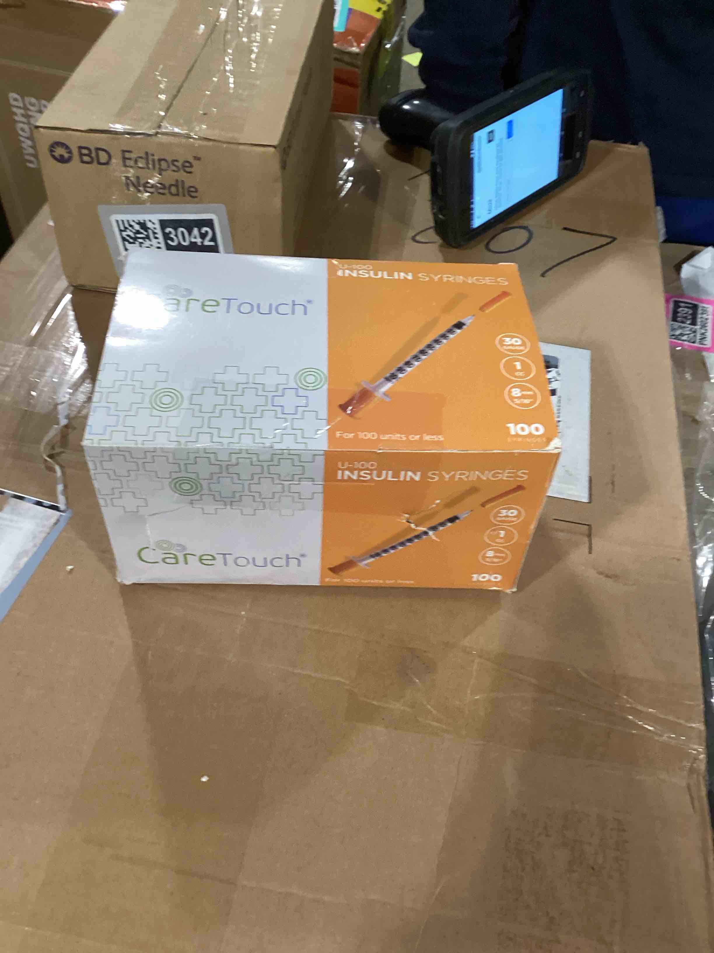 U-100 1cc Syringes with 31g 5/16" (8mm) , Individually Wrapped, Pack of 100