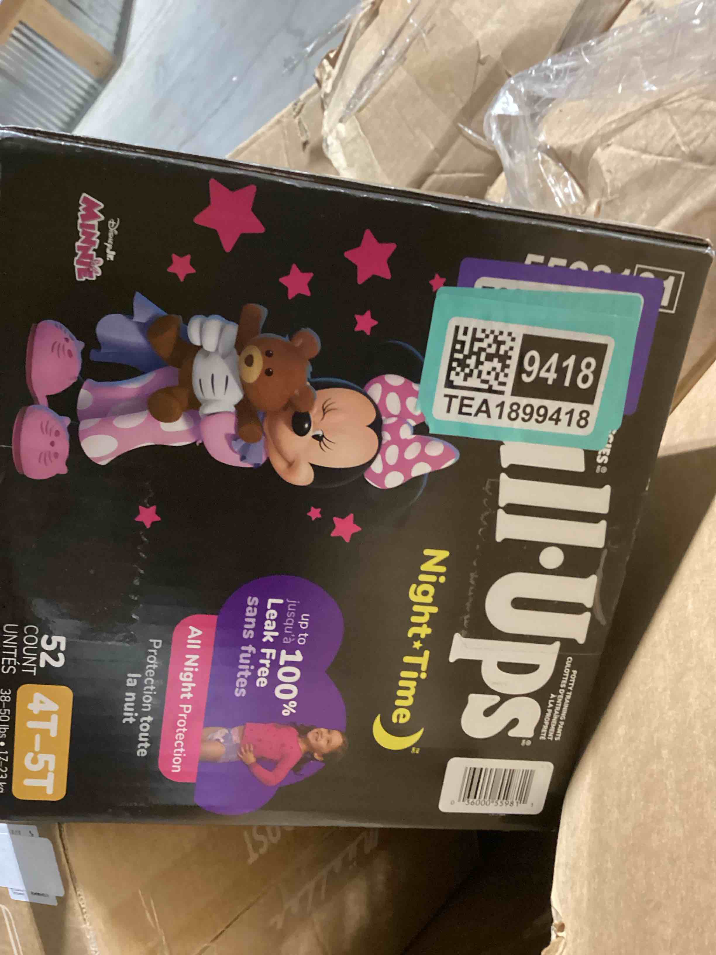 Pull-Ups Girls' Night-Time Potty Training Pants, Size 4T-5T Overnight Training Underwear (38-50 lbs), 52 Ct 4T-5T 52