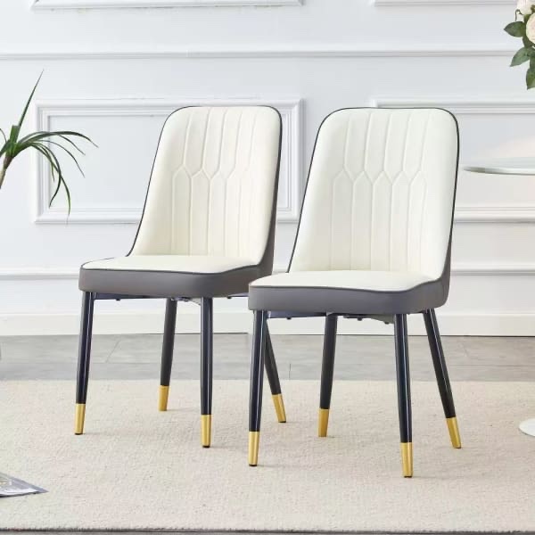 white and grey dining chair set of 4