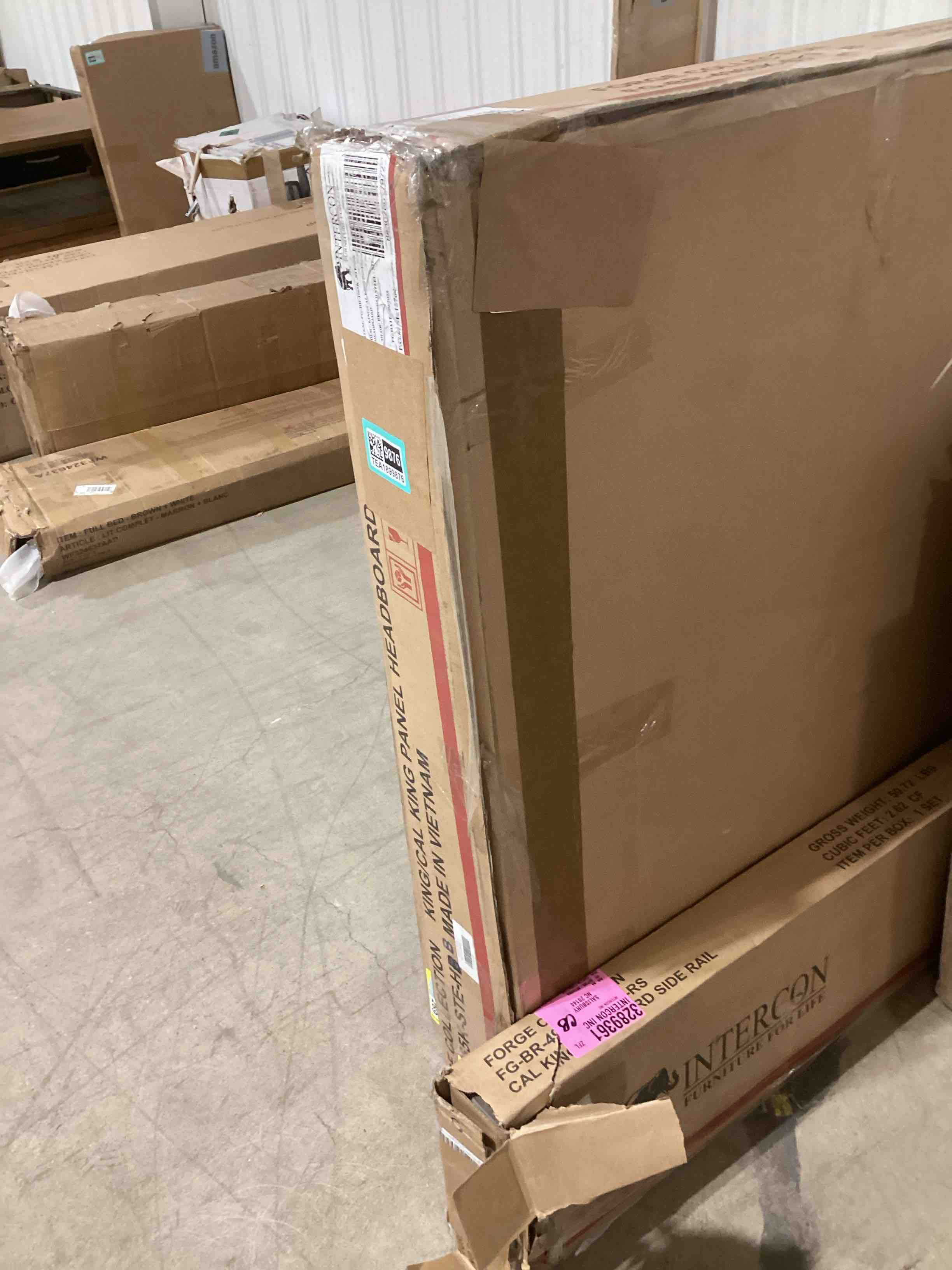 Condition photo showing As Is for Forge Collection Intercon Furniture Forge Cal King Brushed Steel (2 boxes for pickup) 