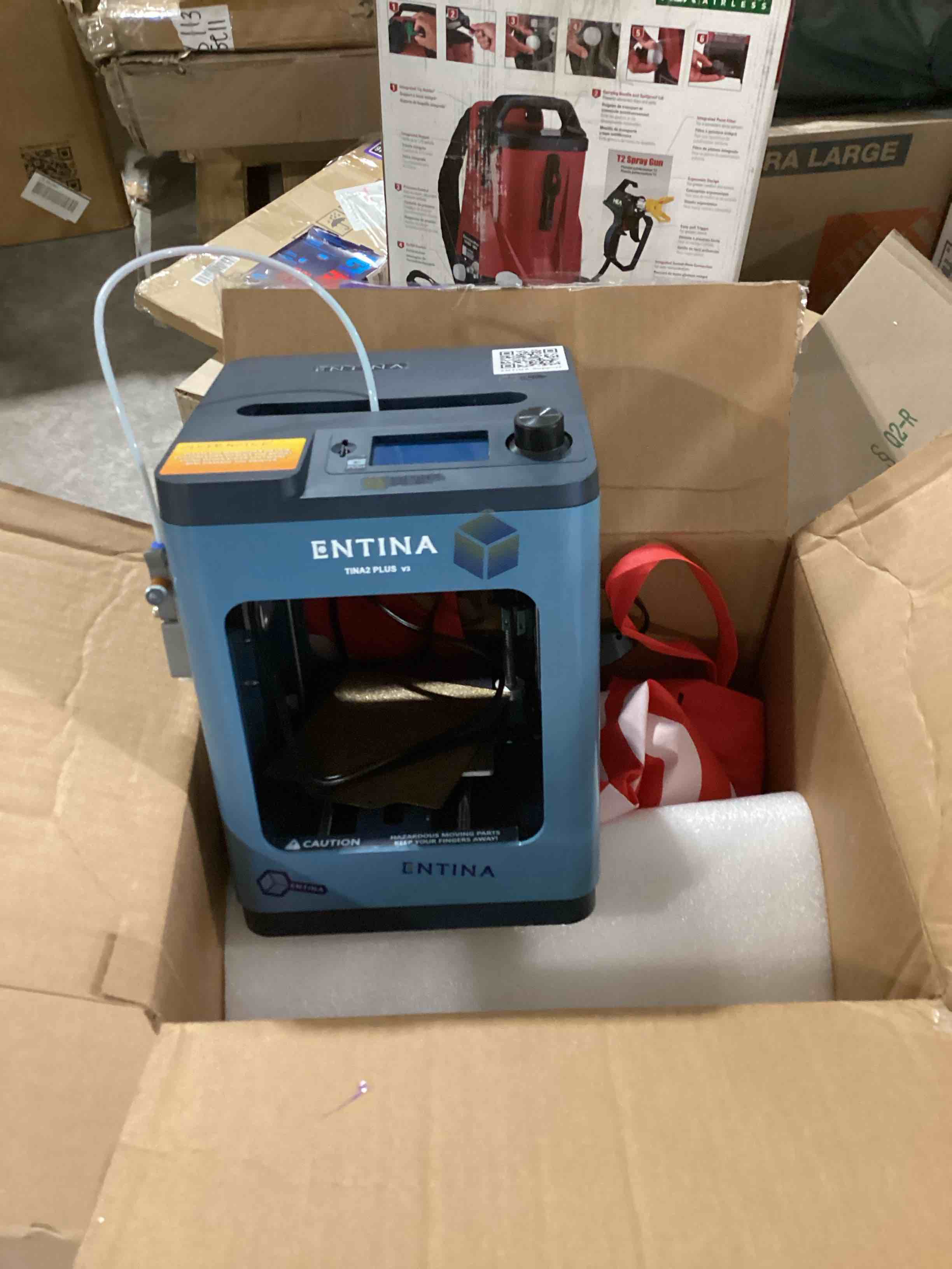 entina tina2plus v3 3d printers, 250mm/s high speed auto leveling fdm mini 3d printer with spring steel platform, fully assembled 3d printer for kids and beginners with wifi high precision 3d printing