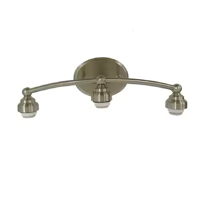 3 light vanity bar fitter brushed nickel finish shades sold separately