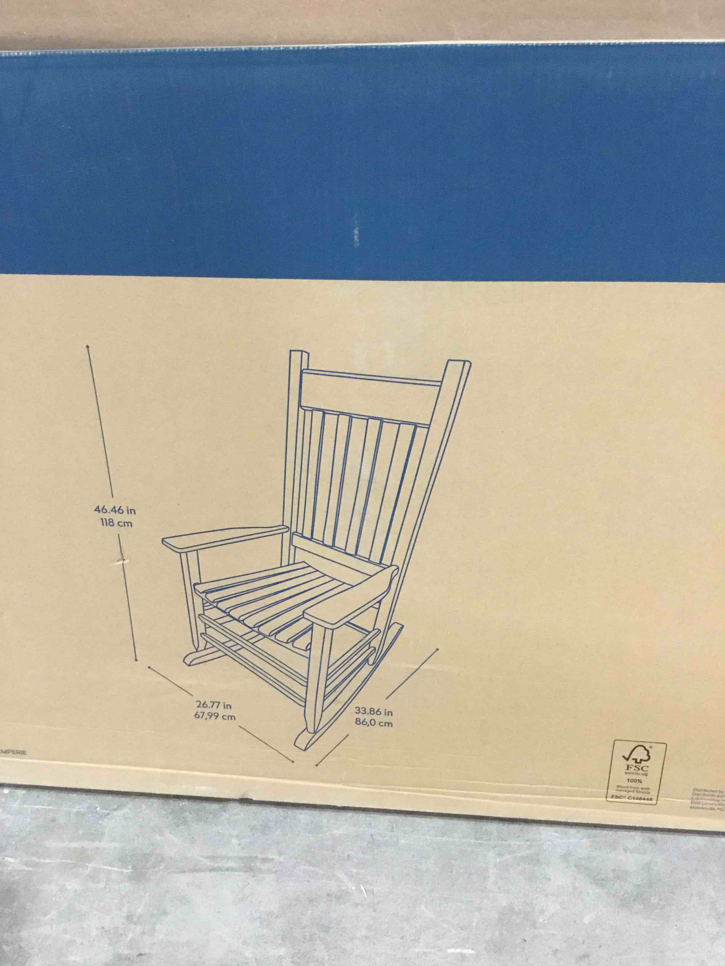 style selections rocking chair  gray finish 