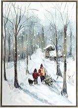 'Christmas Lane' Framed Acrylic Painting Print