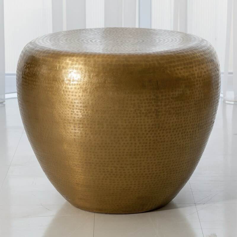 Global views end table antique brass