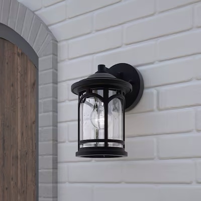 Quoizel Kessel 1-Light 10-in H Matte Black Outdoor Wall Light