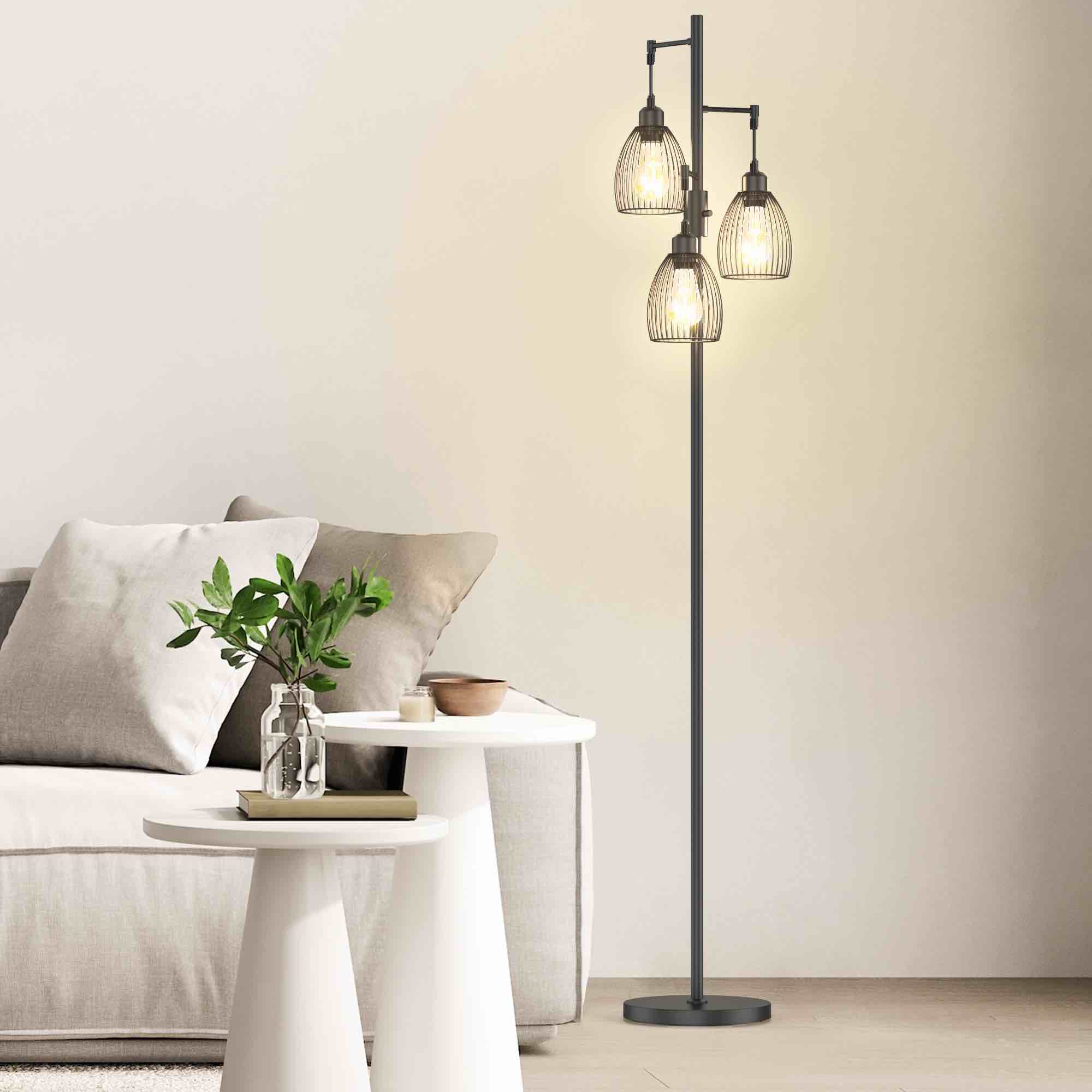 Milene 70" Tree Floor Lamp with 3 Bulbs Included