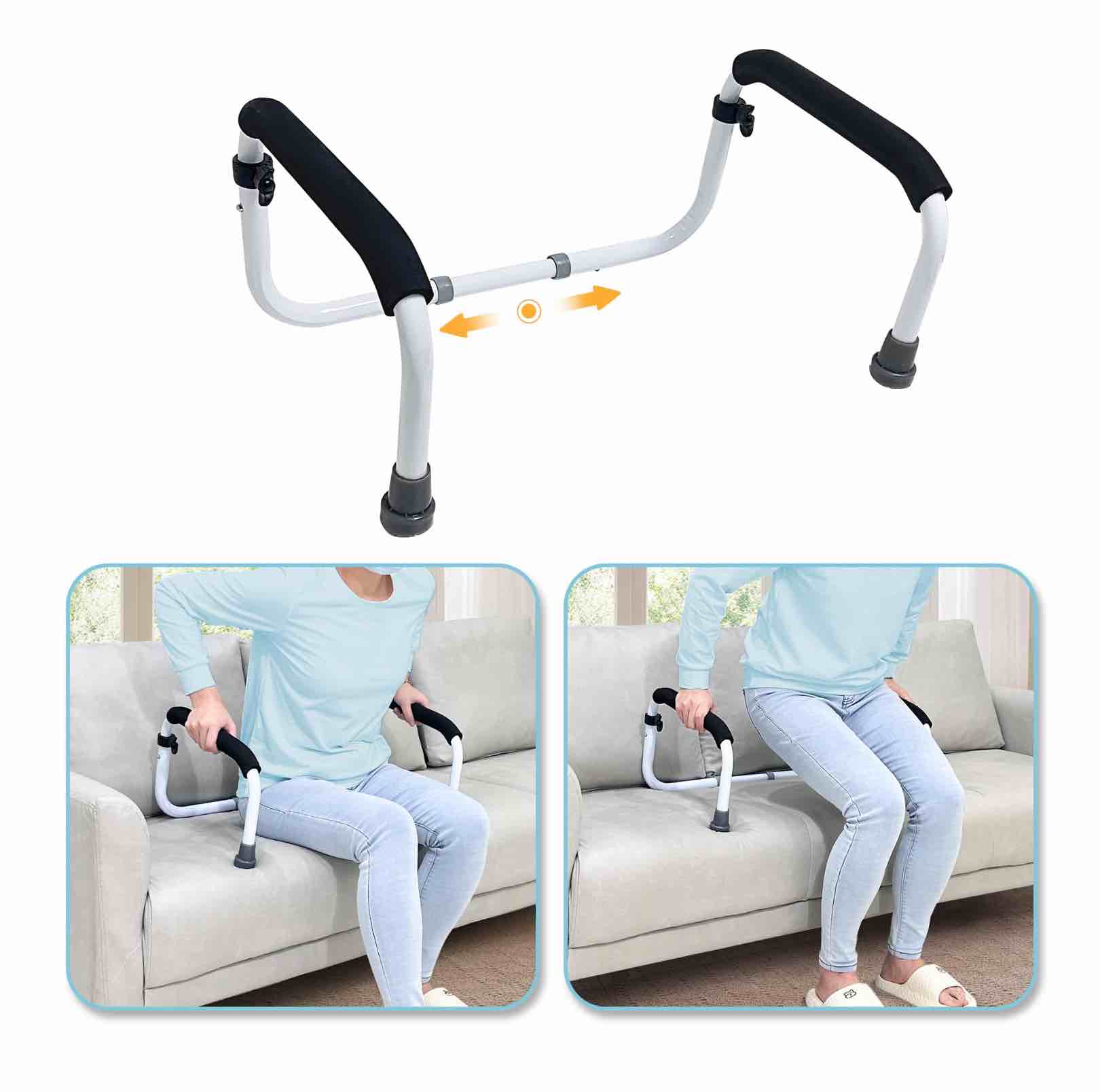 NEAUDE Couch Cane Stand Up Assist Chair Lift Devices for Seniors Elderly Couch Rails Assistance Bed Handles Seat Assist Grab Bar Standing Mobility Aids Equipment Fall Prevention Handicap Seat Lifter