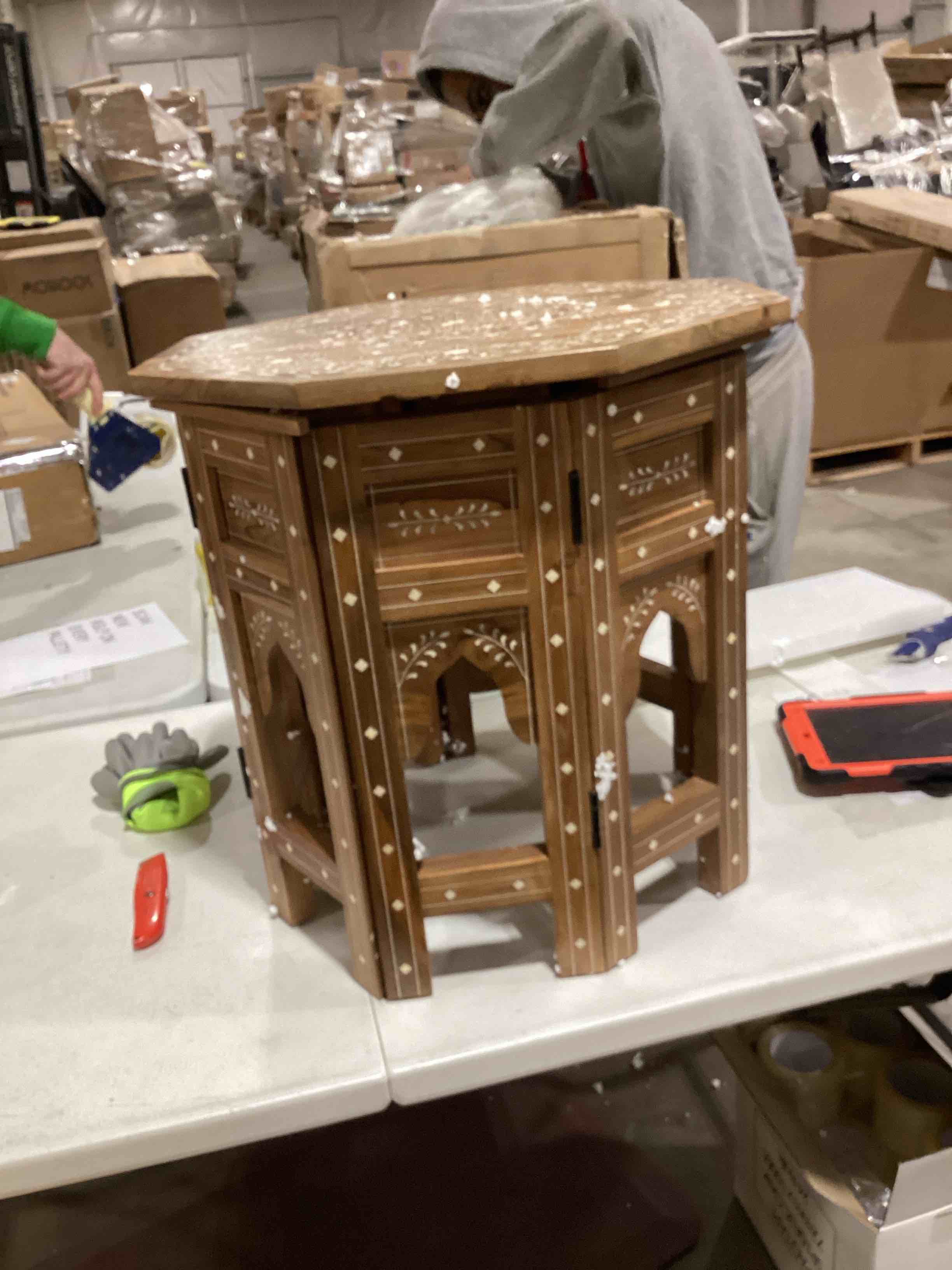 Maag Bone Inlay End Table