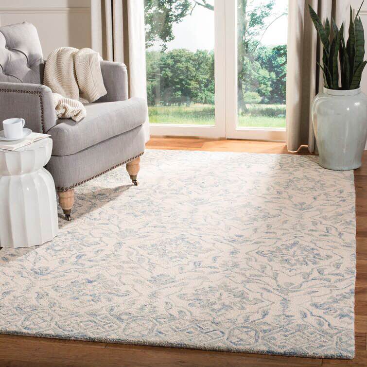 Pimentel Hand Tufted Wool Floral Rug