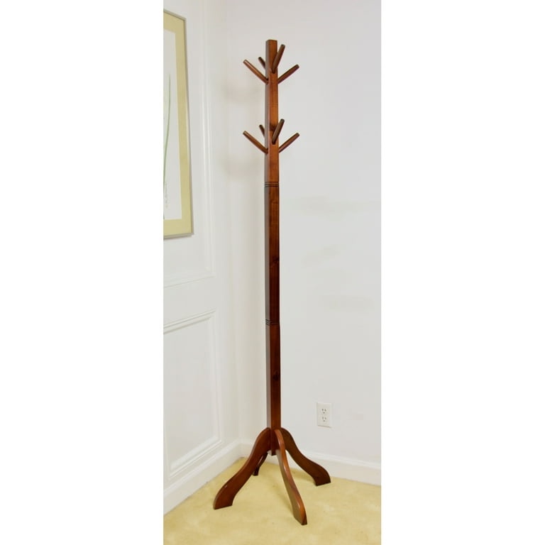 Casual Contemporary Living Solid Acacia Hall Tree - Mahogany