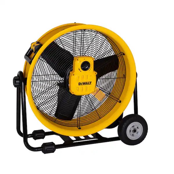  DEWALT 24 in. Heavy-Duty Drum Fan with Extra Long 12 ft. Power Cord and Stepless Speed Control