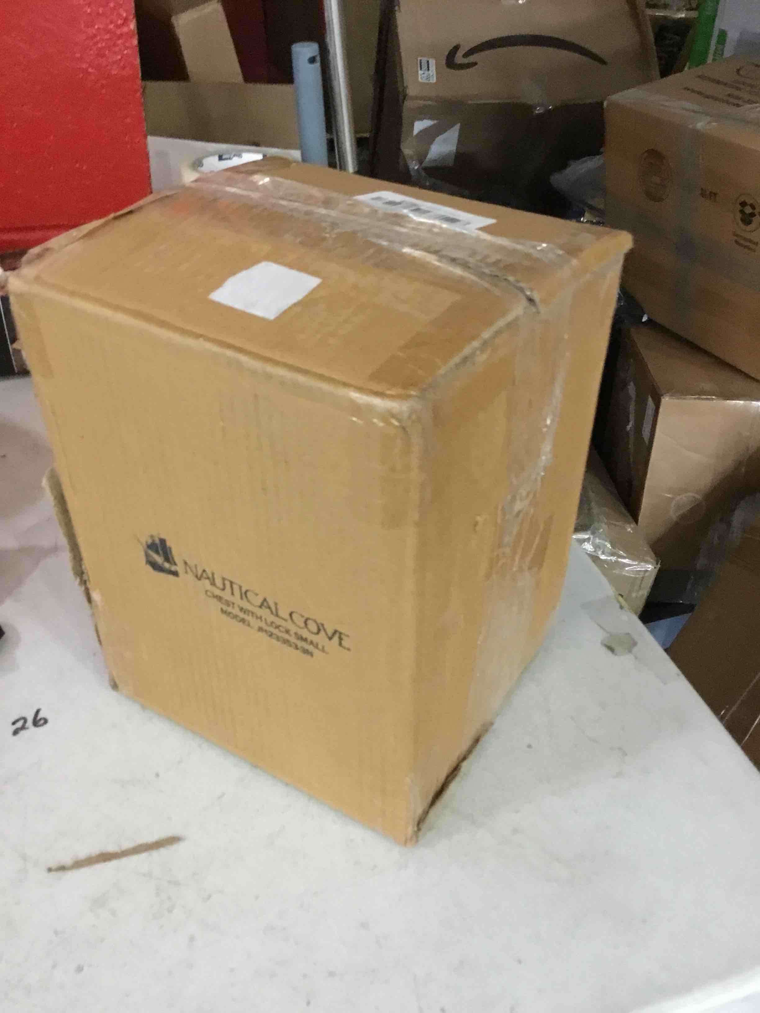 Condition photo showing New/Like New for nautical cove handmade pirate treasure chest for kids prizes & classroom with lock and skeleton keys – lockable wooden storage chest box, pirate decor, decorative wooden box 6.5”x4.5”x4.5” 