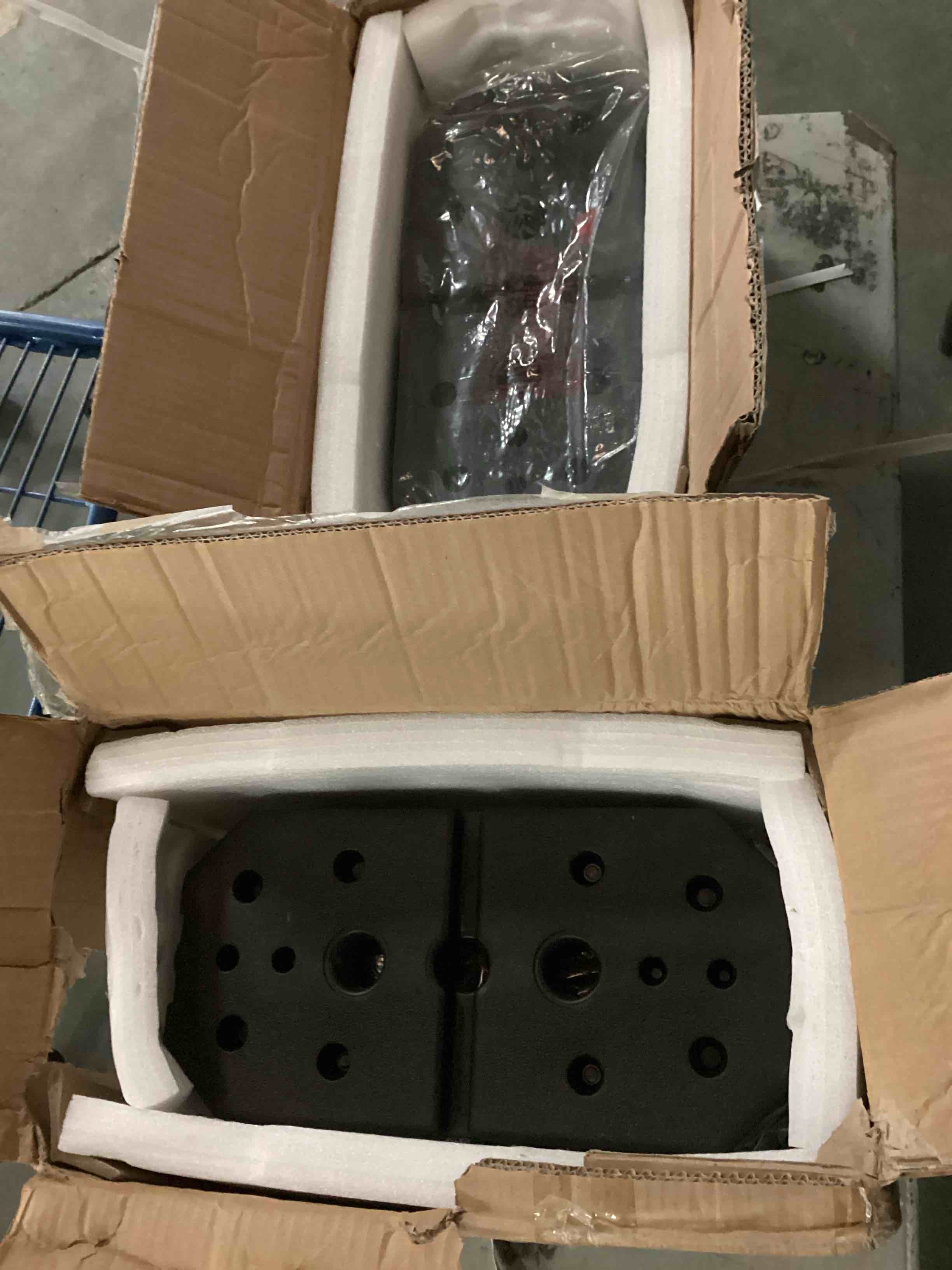 Condition photo showing As Is for (incomplete set, only 2 boxes - c and d) garveelife home gym equipment machine, full body workout machine with 150 lbs weight stack, multifunctional all in one exercise station with preacher curl pad, leg developer for strength training
