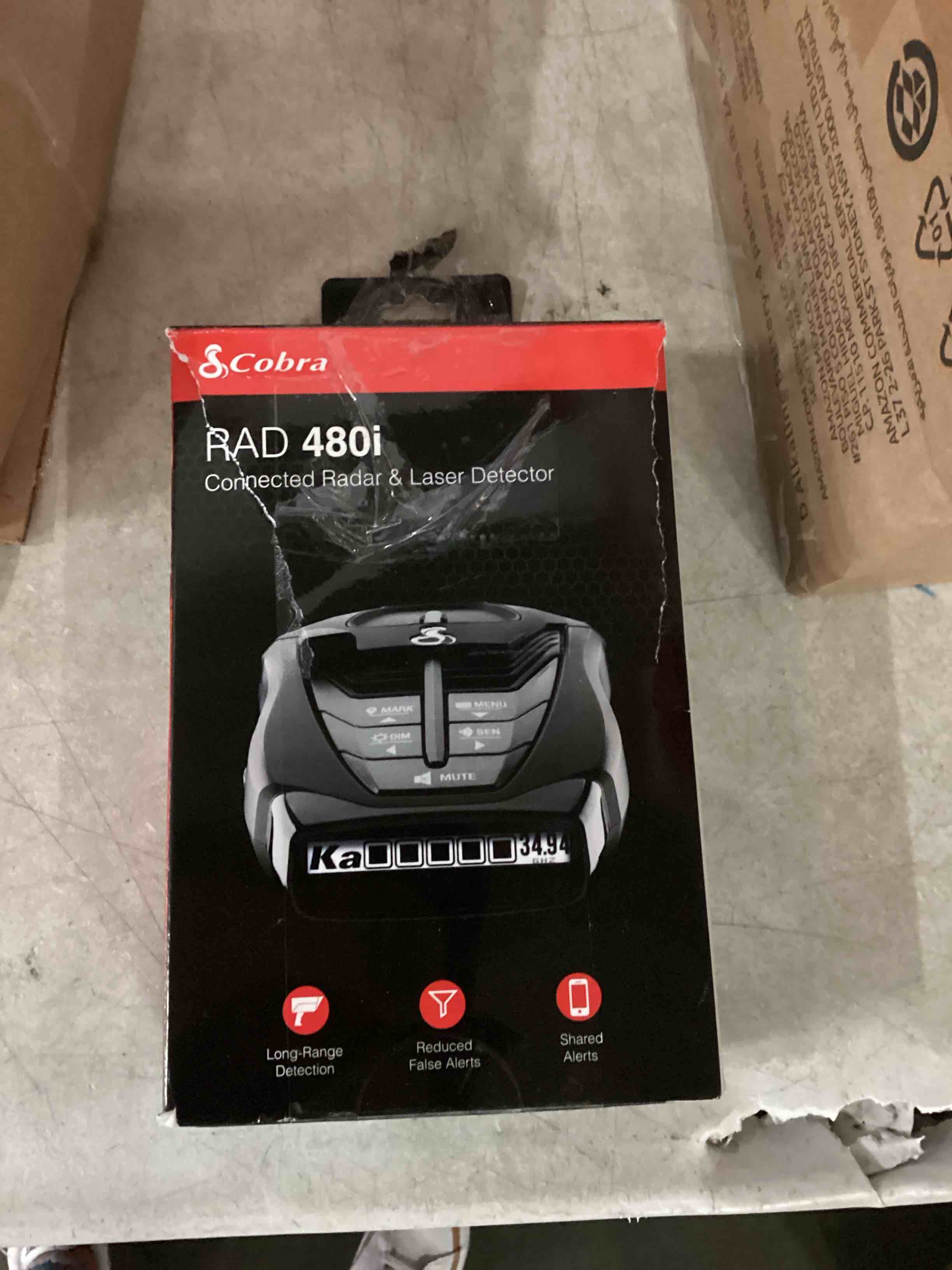 Condition photo showing Good Condition for cobra rad 480i laser radar detector – long range detection, bluetooth, apple carplay and android auto compatible, lasereye front and rear detection, digital signal processing, black